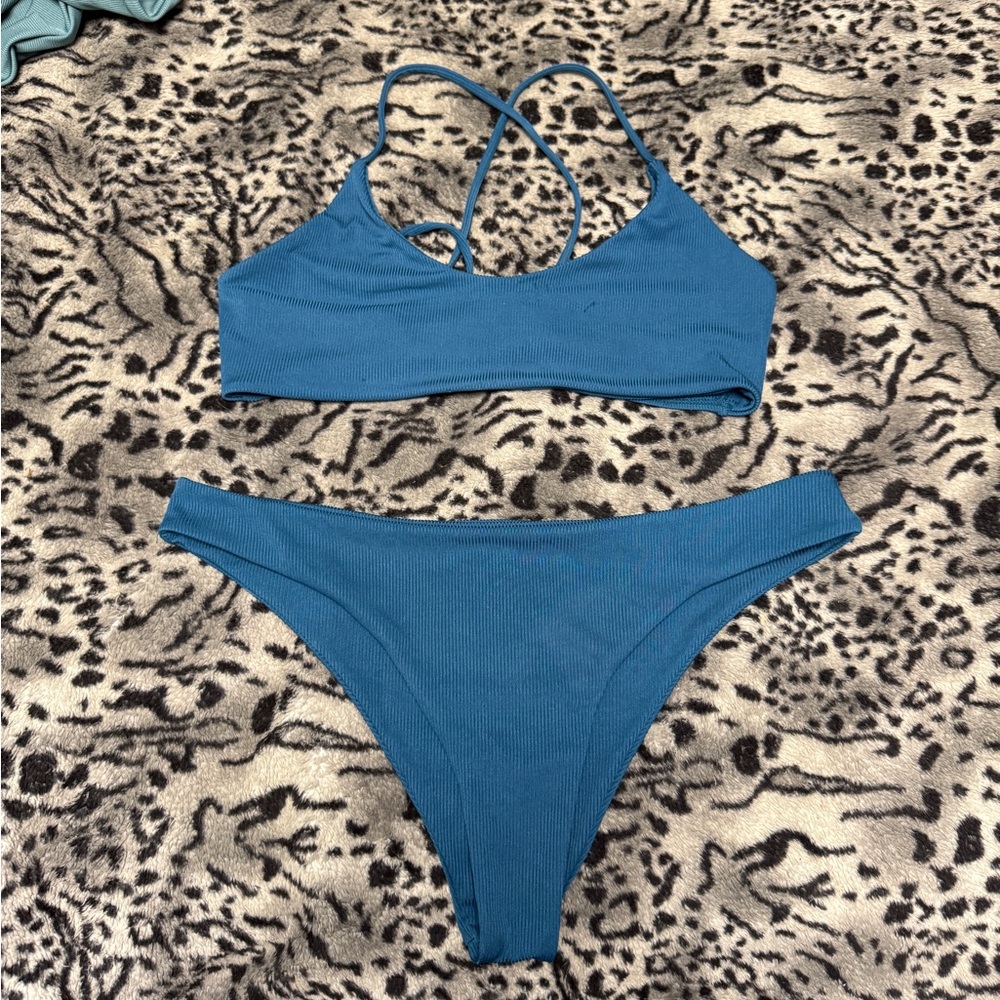 Blue Women's Swimwear Set
